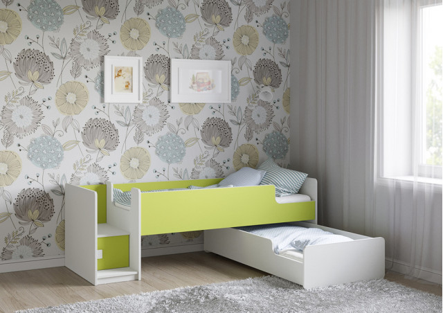 Детская выкатная кровать Легенда К302.41 в Ленинске-Кузнецком